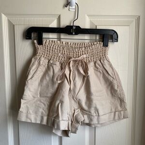 Forever 21 High Waist Cream Shorts